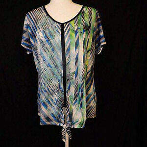 𝅺Womens Rhinestone‎ BLEU Blouse